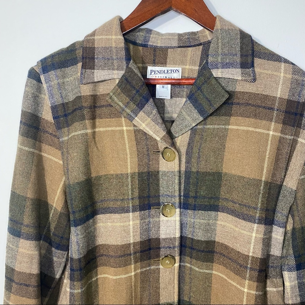 Vintage Pendleton Wool Brown Tan Shacket Size Med… - image 6